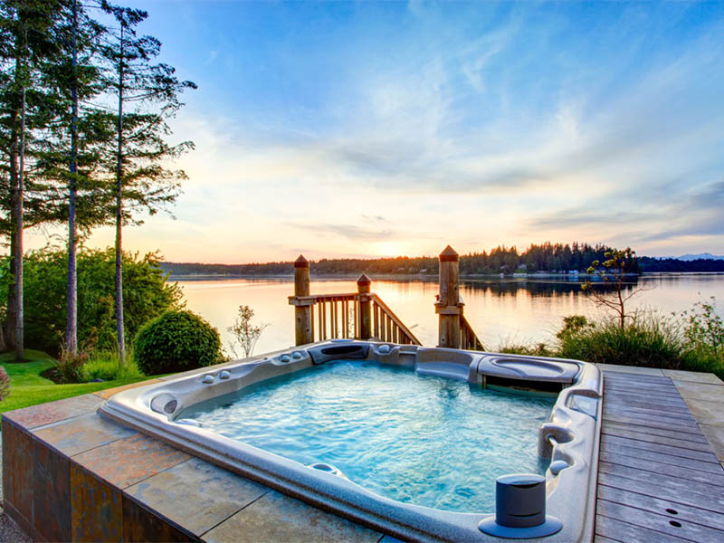 Hot tub with a view