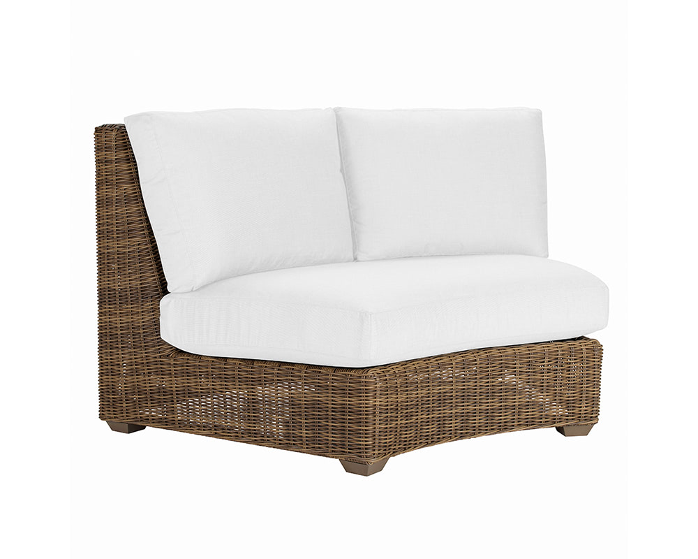 Curved Armless Loveseat (Set of 3)