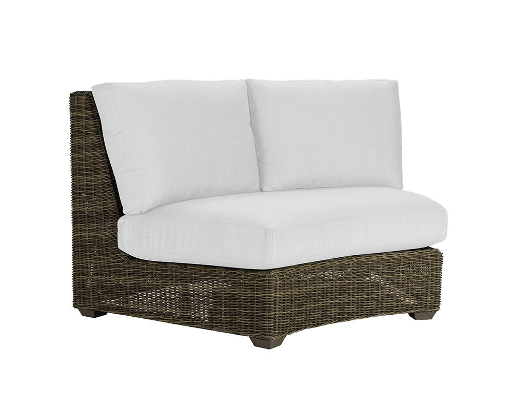 Curved Armless Loveseat (Set of 3)