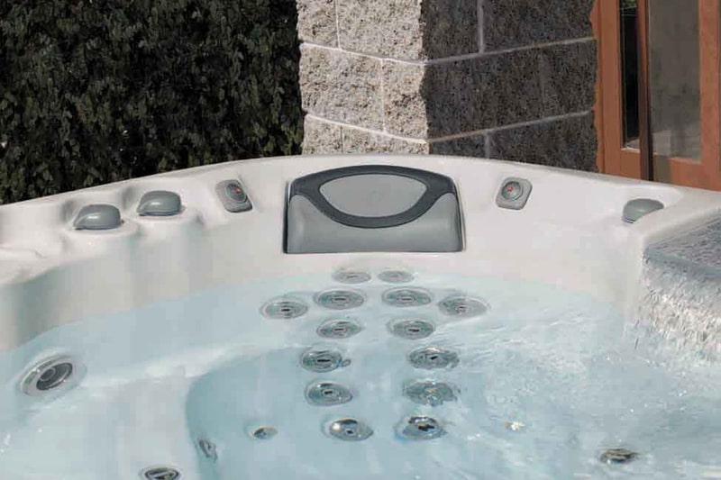 hot tub with clear water without bubble and foam