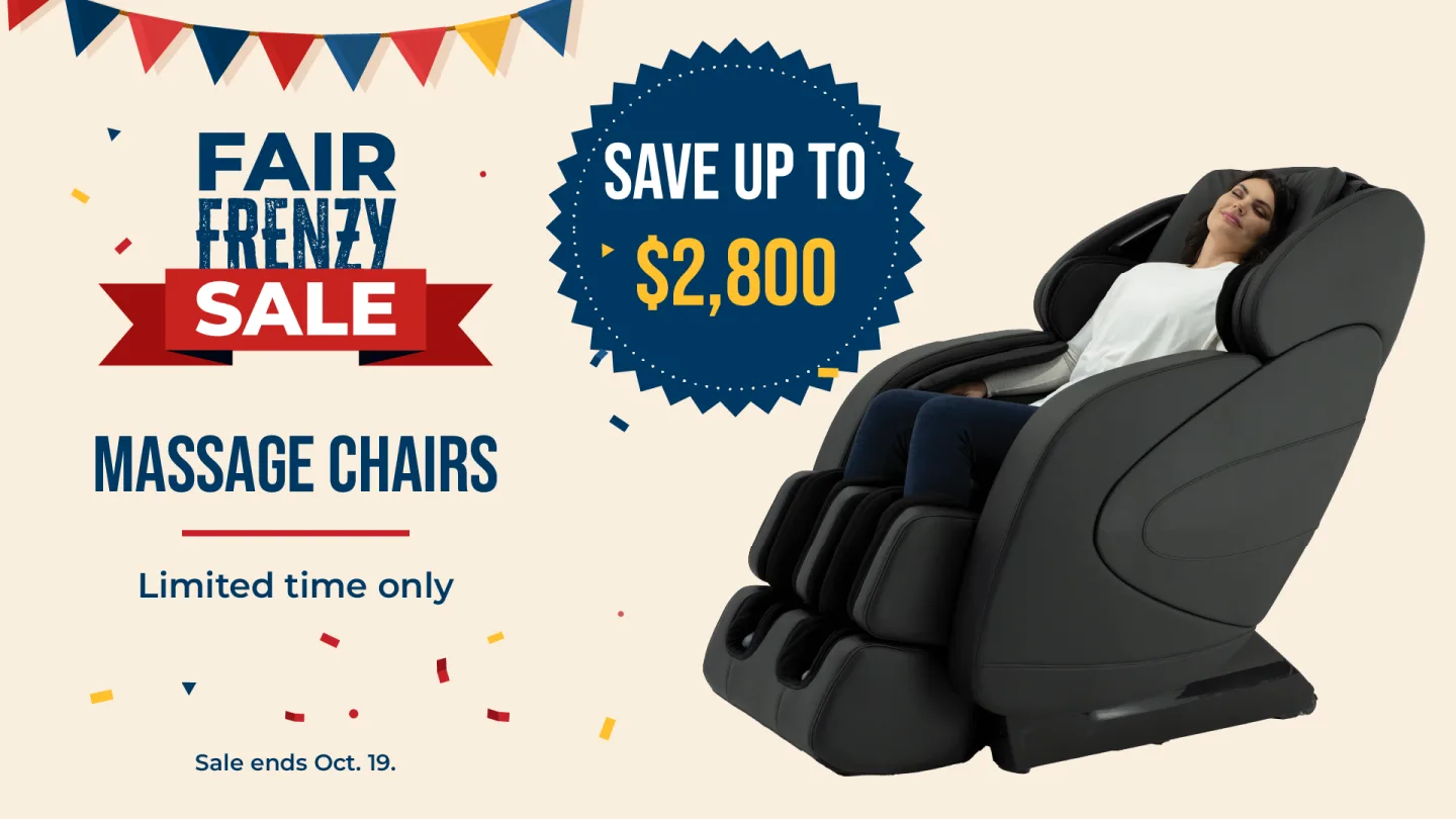 Fair Frenzy Sale: save up to $2,800 on massage chairs